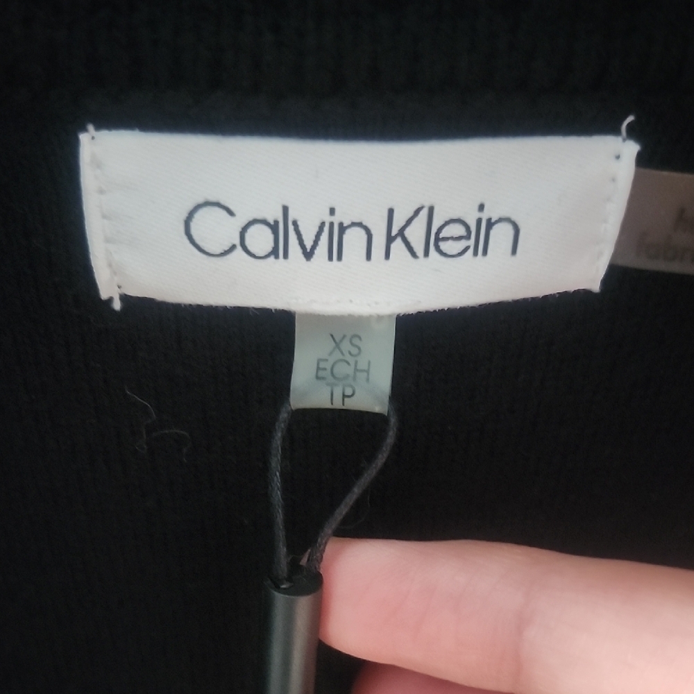 Calvin Klein Women's Black and Tan Cardigan - Picture 2 of 5